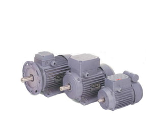 Utilizar motores de inducción trifásicos en Lugar de
monofásicos. En motores de potencia equivalente, su
eficiencia es de 3 a 5% mayor y su factor de
potencia mejora notablemente.
 