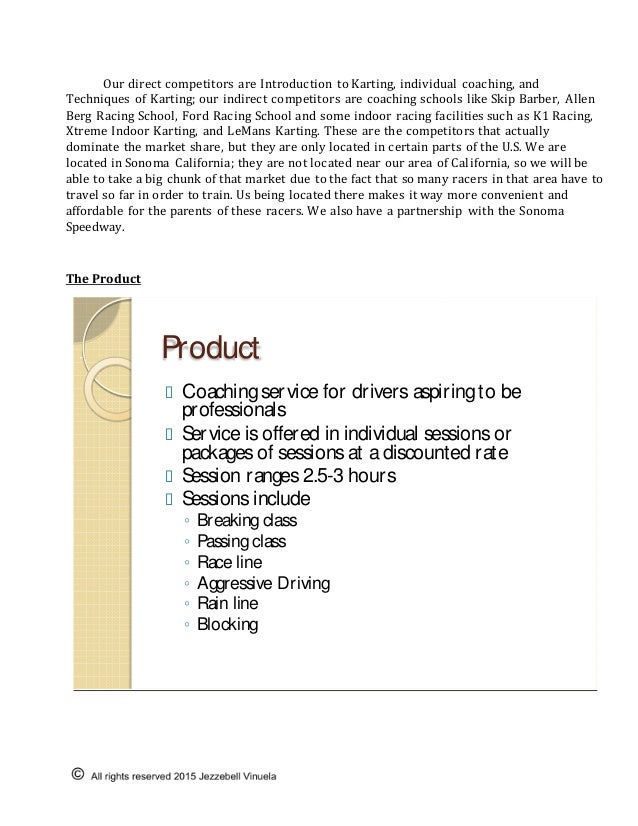  Go Kart Business Plan Sample Go 2019 03 05