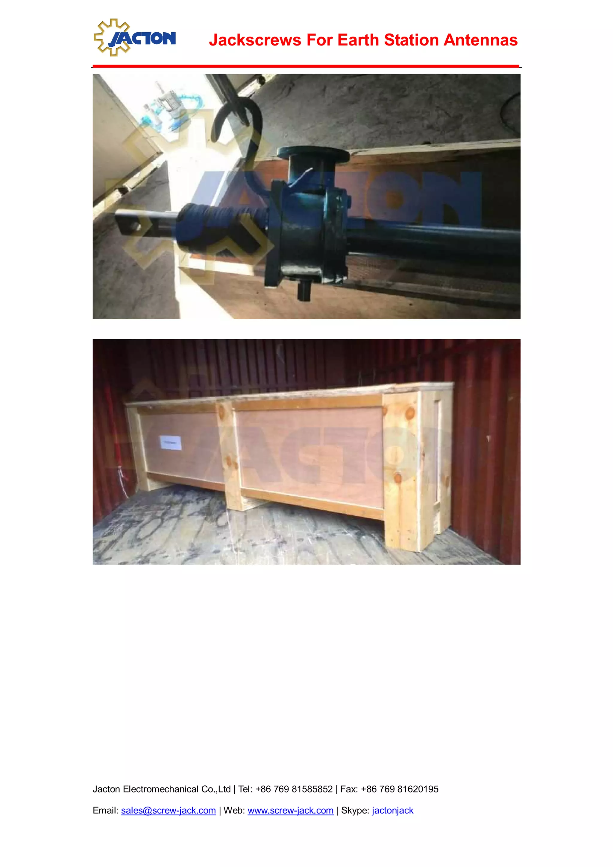 Motorized drive system jackscrews, elevation jackscrew, gear drive ...