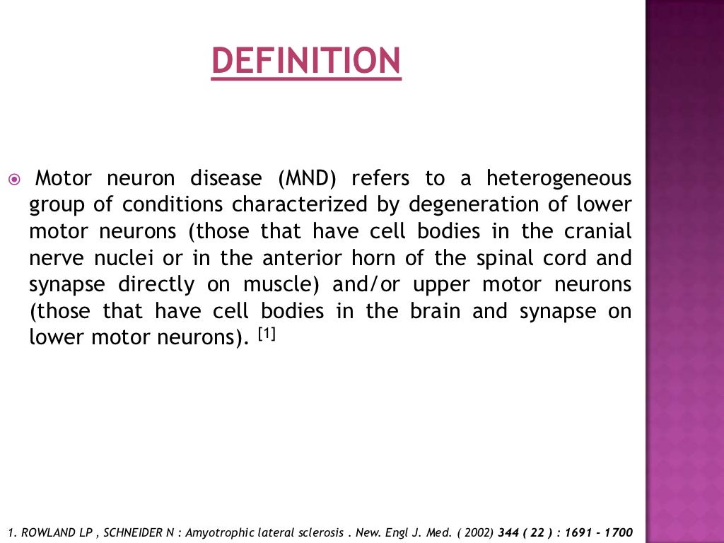 Motor neuron disease
