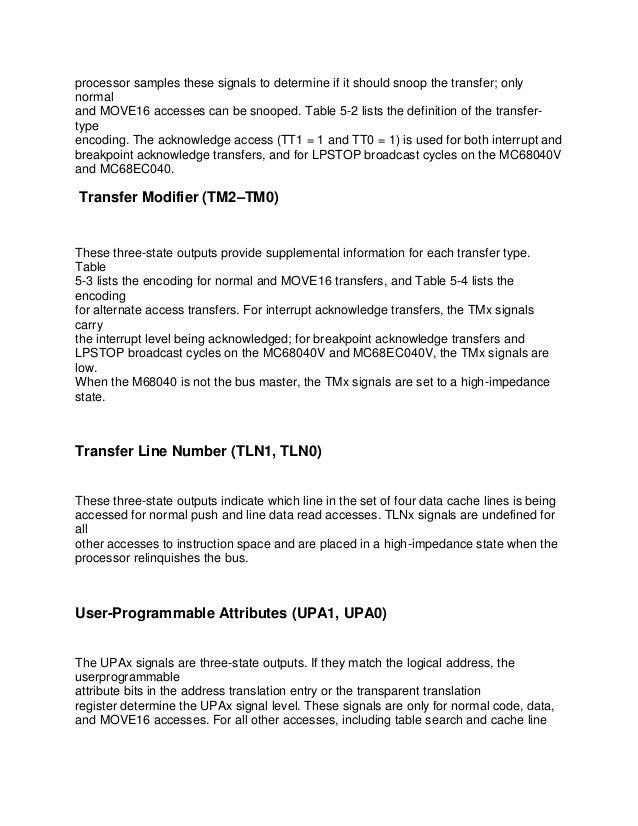 Motorola Mc68040 Microprocessor