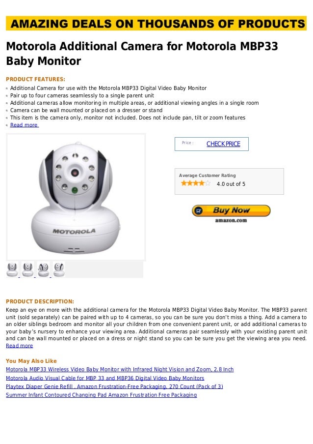 Motorola Additional Camera For Motorola Mbp33 Baby Monitor Motorola Additional Camera For Motorola Mbp33 Baby Monitor