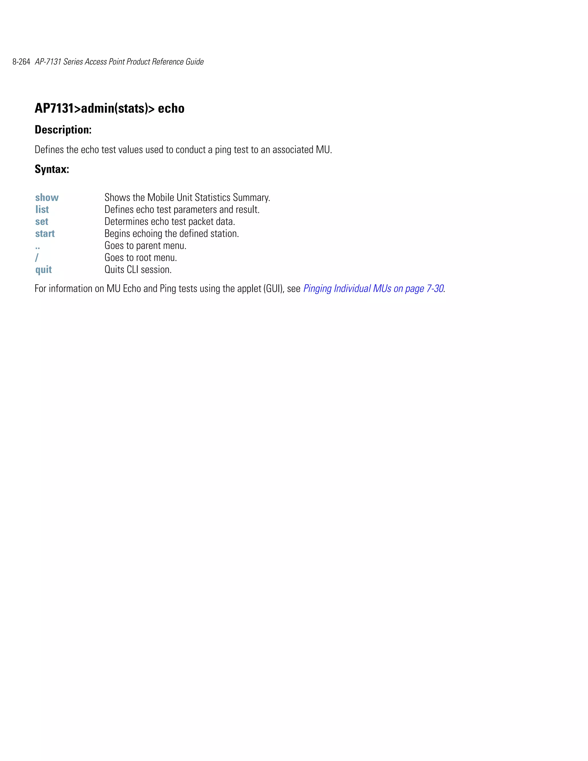 Motorola ap 7131 series access point product reference guide