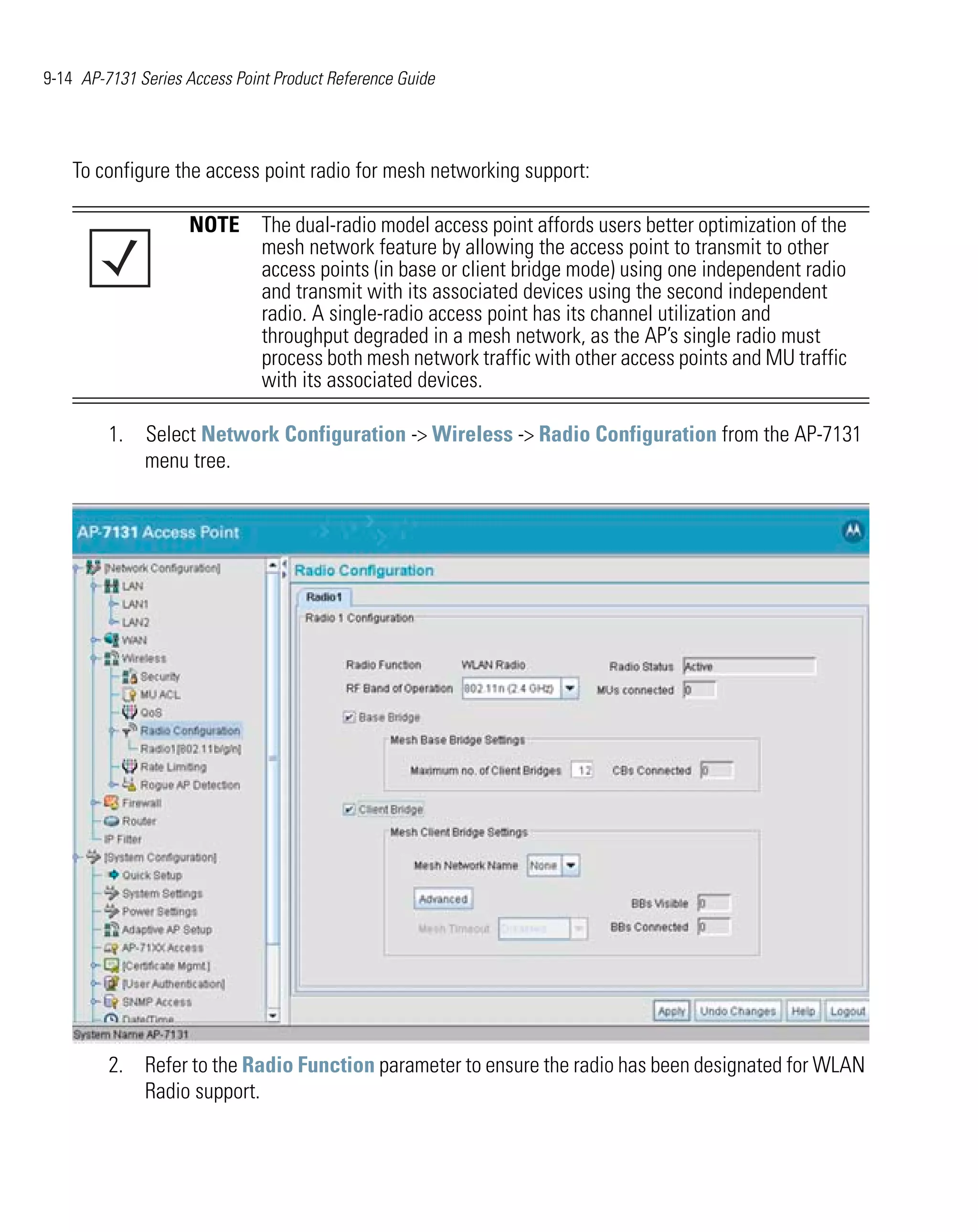 Motorola ap 7131 series access point product reference guide