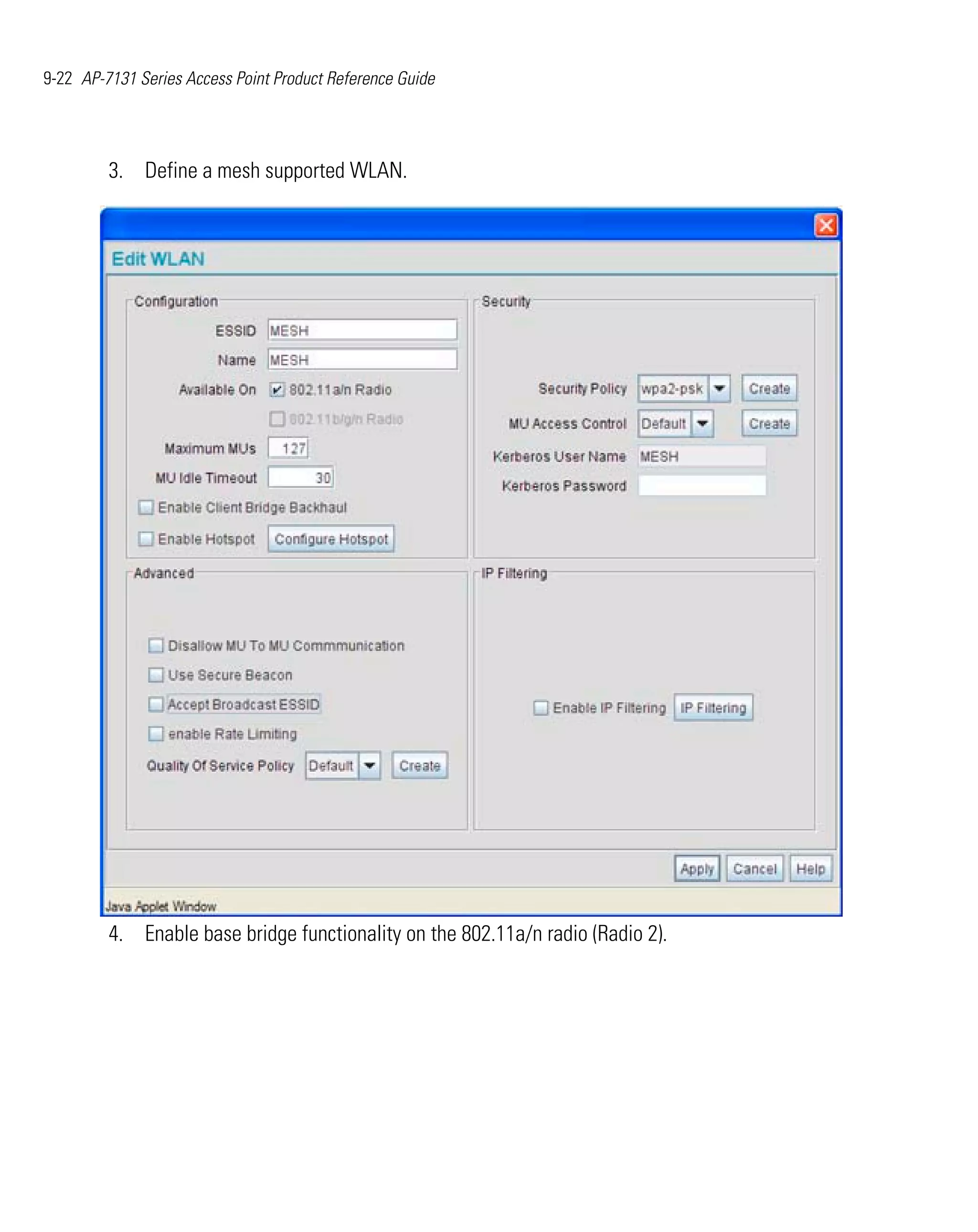 Motorola ap 7131 series access point product reference guide