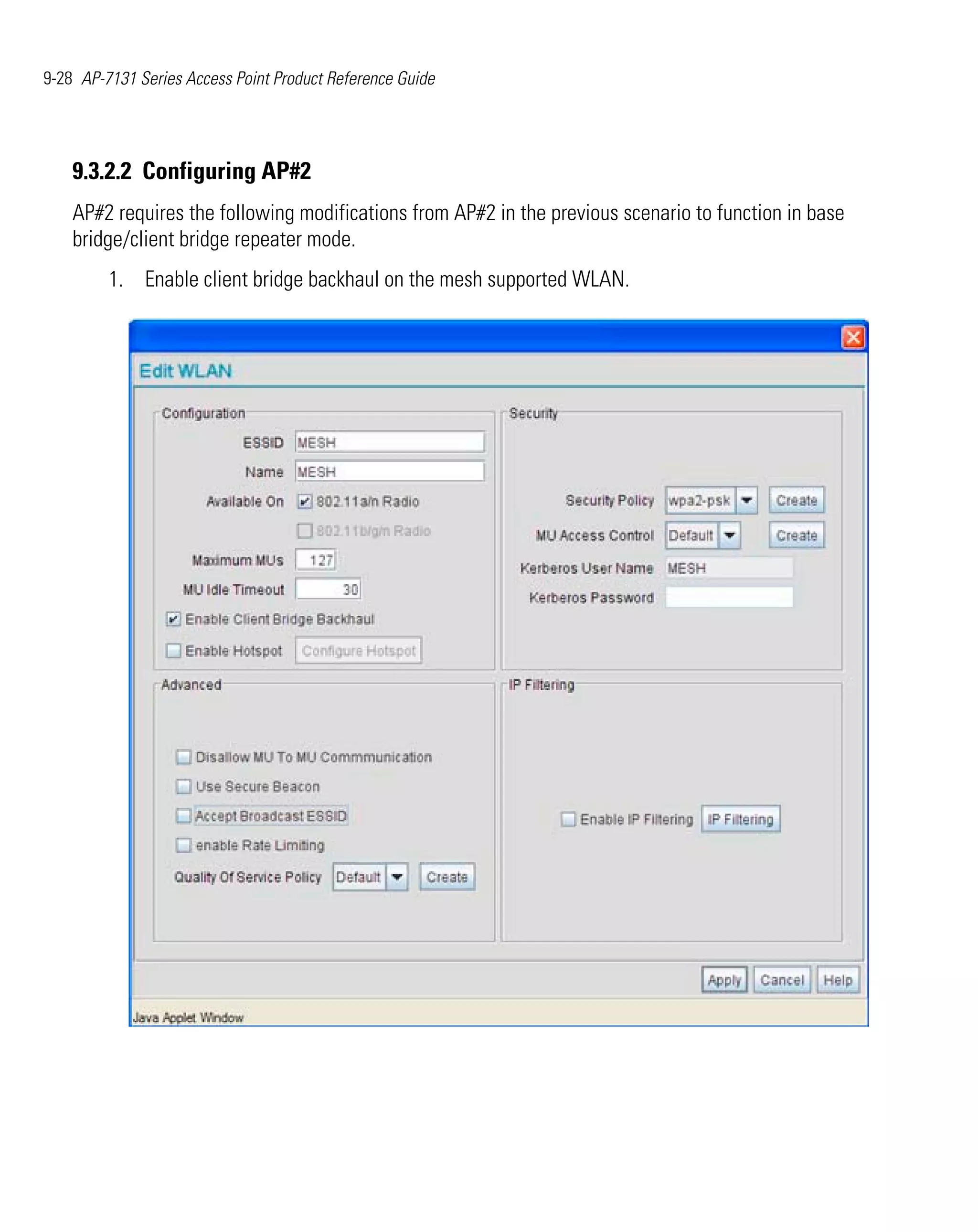 Motorola ap 7131 series access point product reference guide