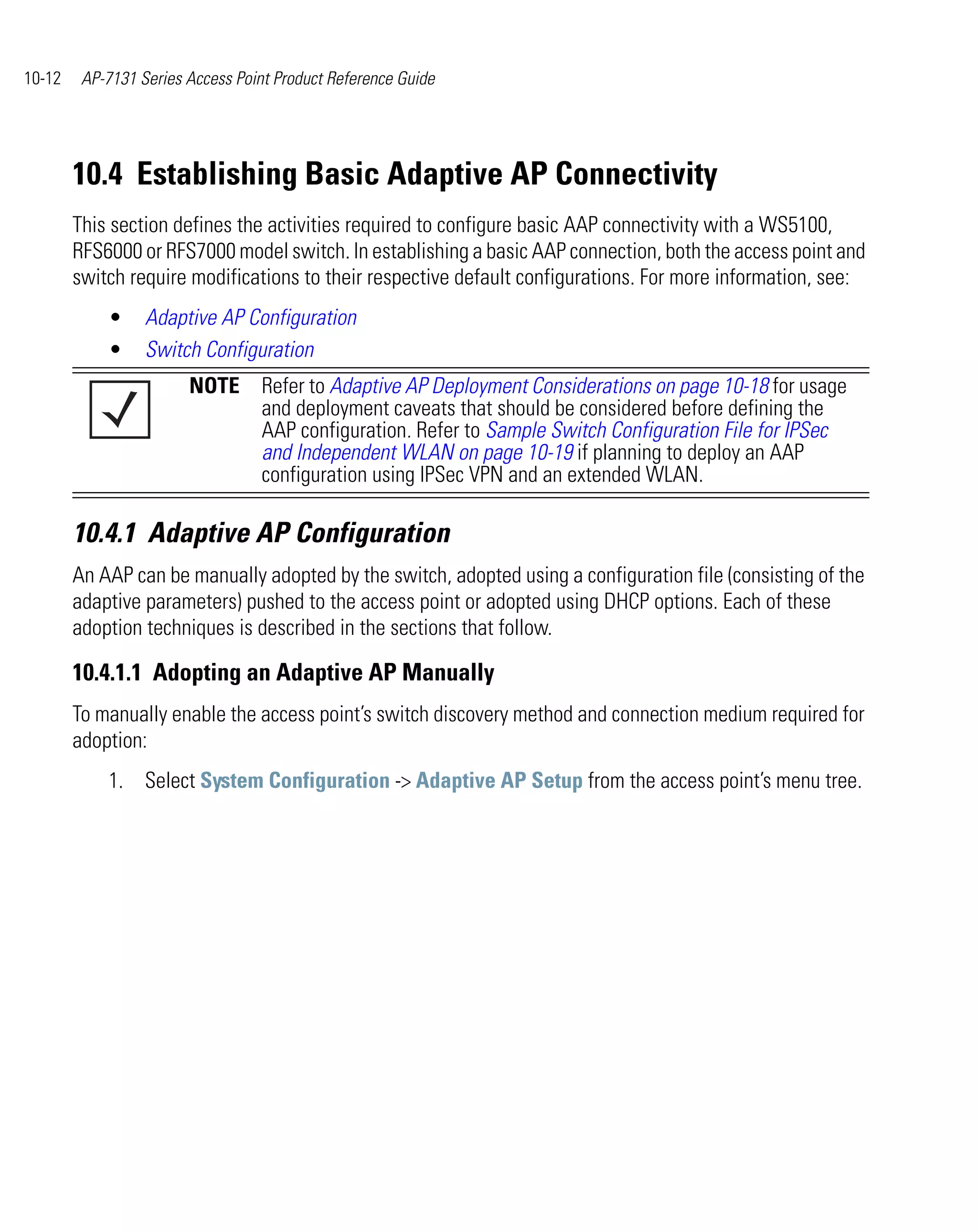 Motorola ap 7131 series access point product reference guide