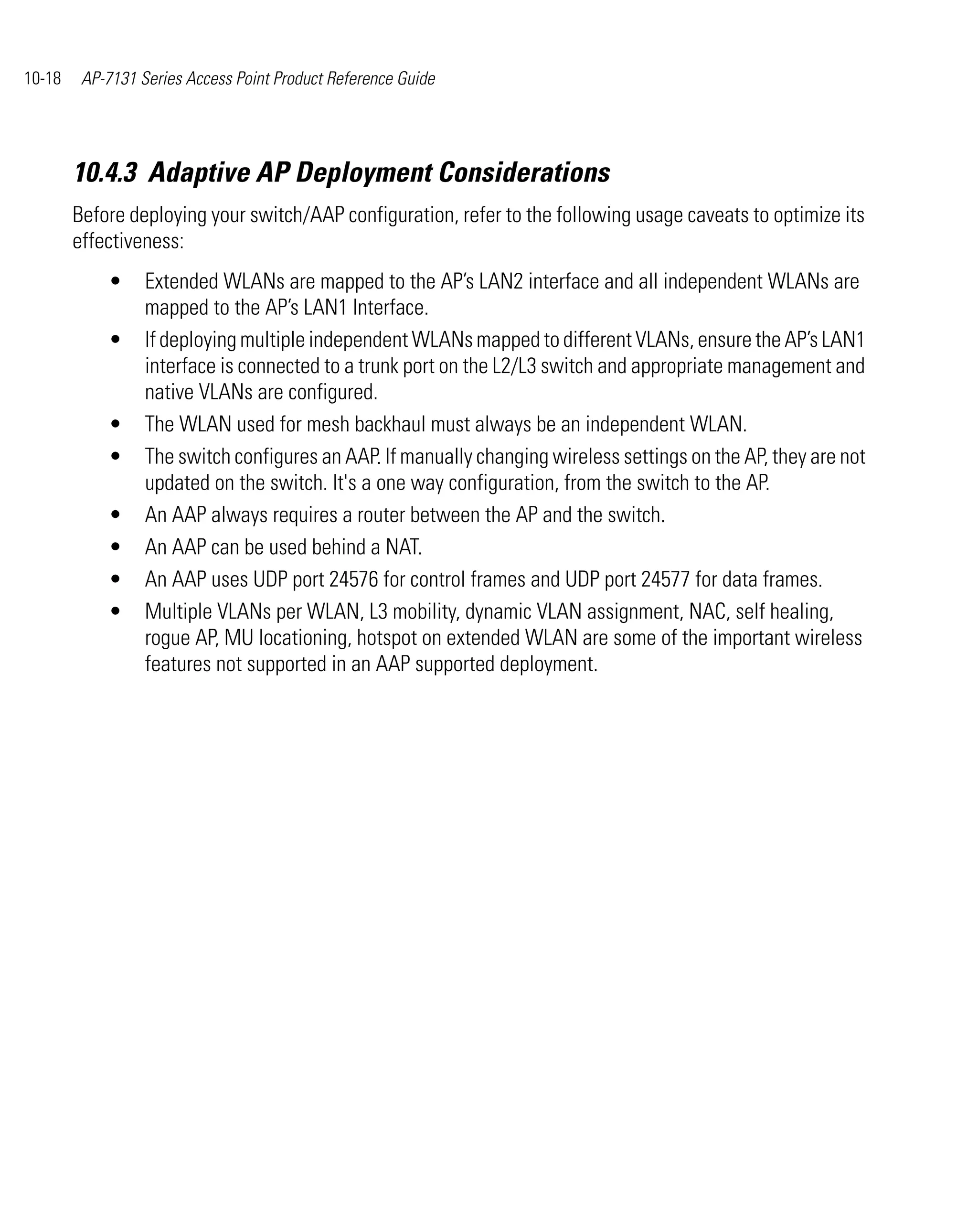 Motorola ap 7131 series access point product reference guide