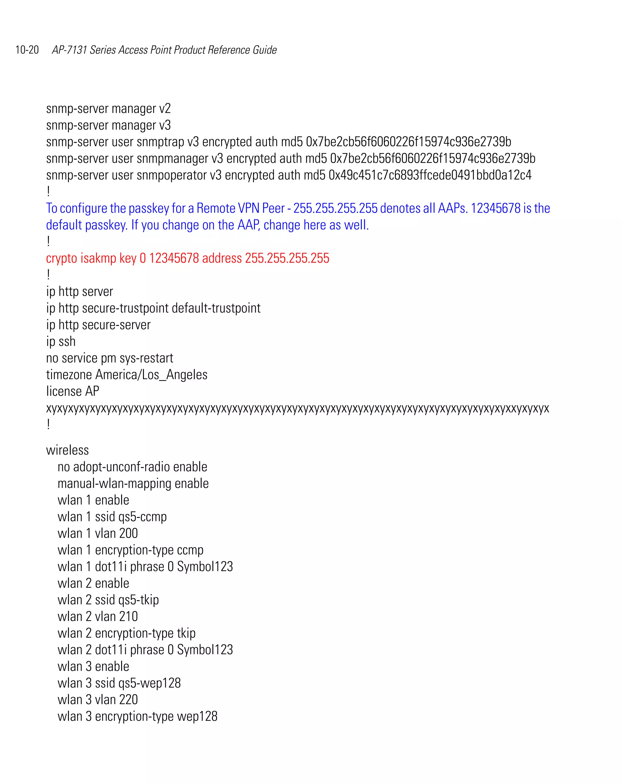 Motorola ap 7131 series access point product reference guide
