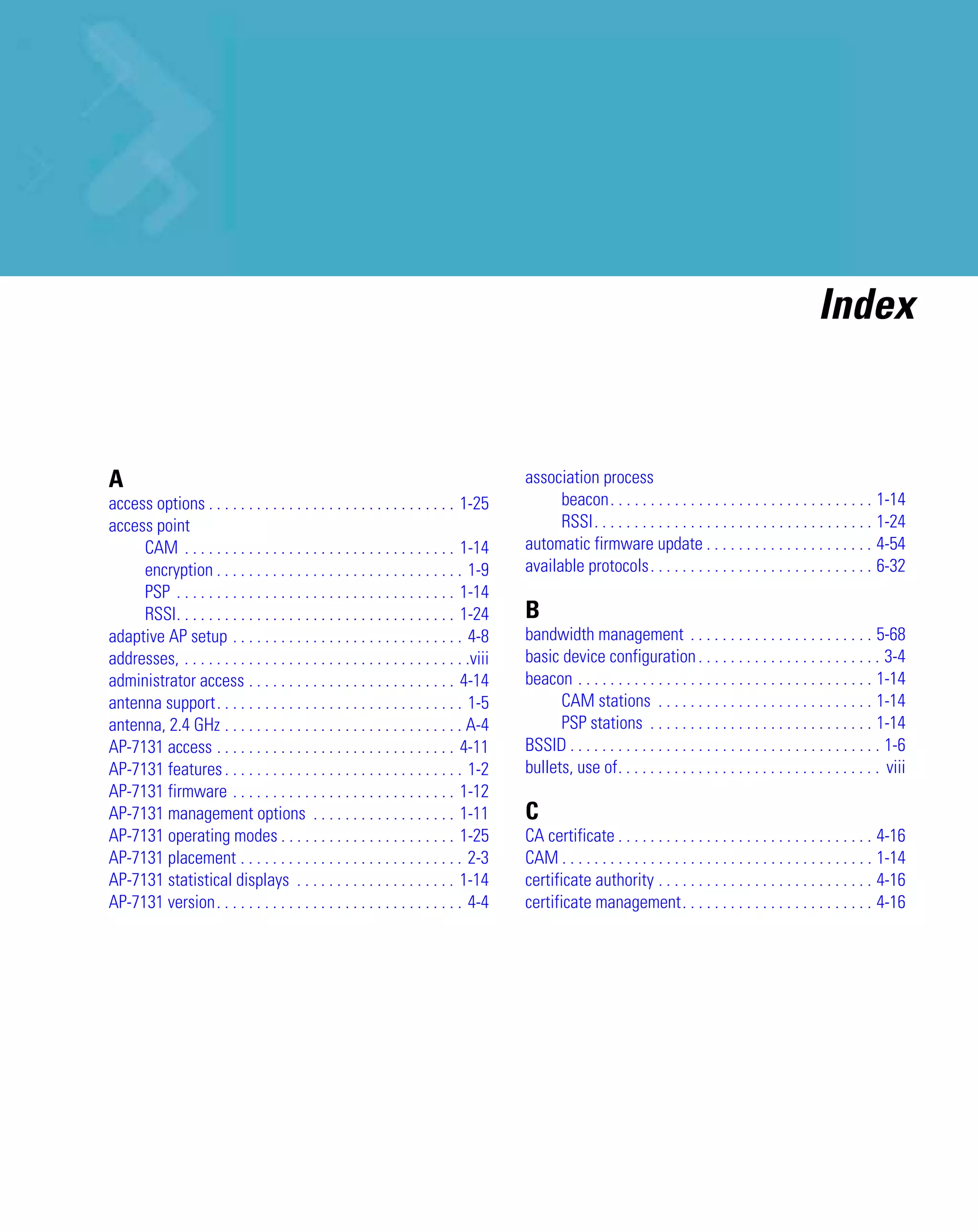Motorola ap 7131 series access point product reference guide