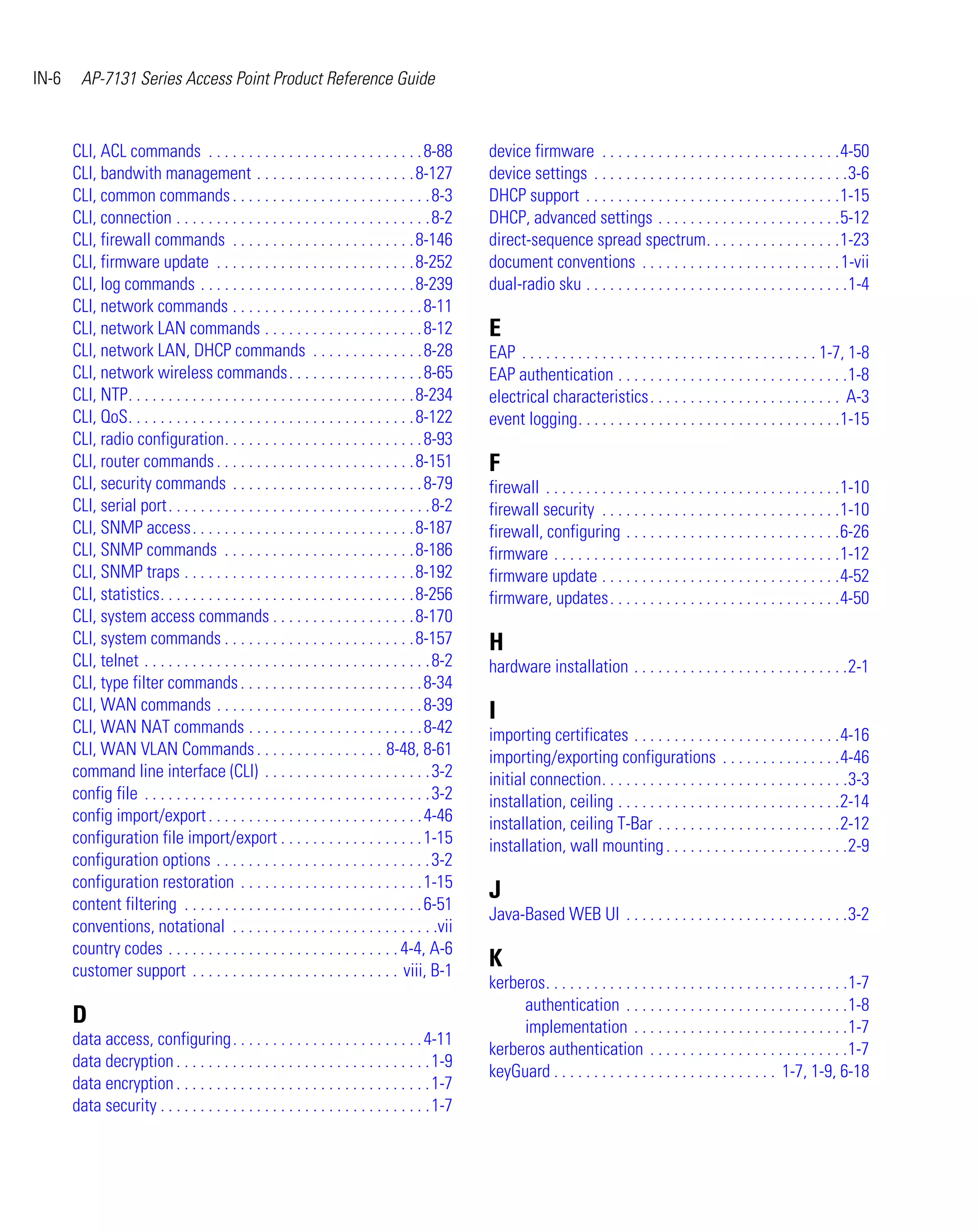 Motorola ap 7131 series access point product reference guide