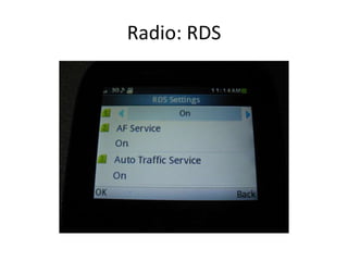 Radio: RDS
 