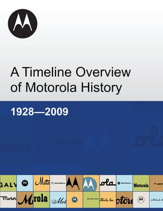 A Timeline Overview
of Motorola History
1928—2009
 