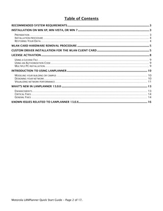 Motorola lan planner v13.0 quickstart guide 72 e-157641-01_quickstart ...