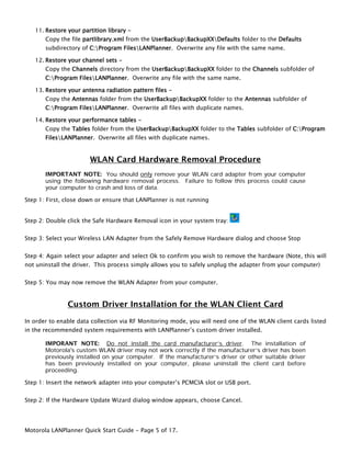 Motorola lan planner v13.0 quickstart guide 72 e-157641-01_quickstart ...