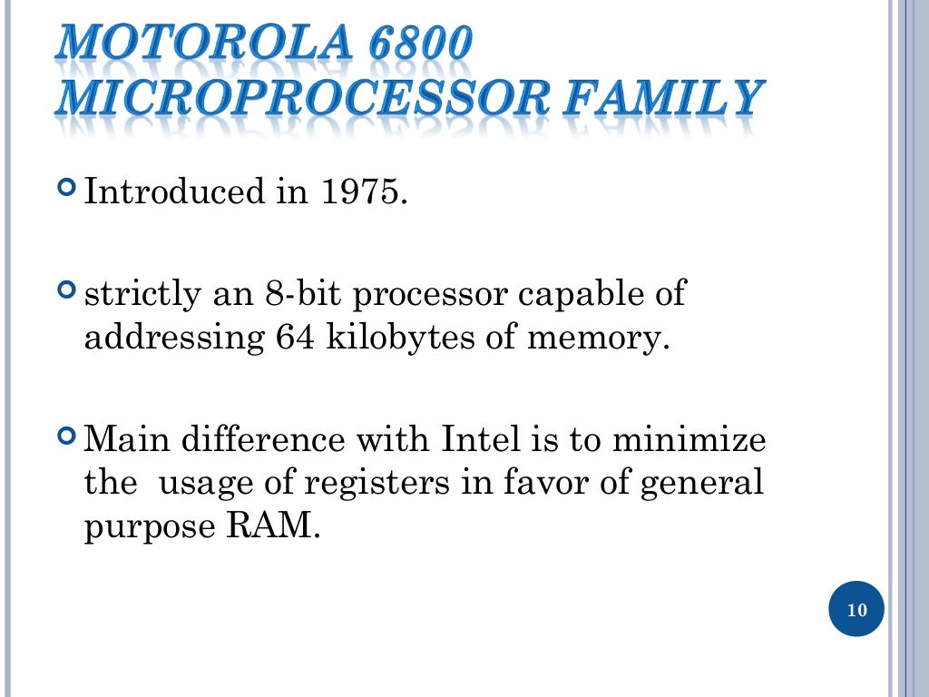 Motorola microprocessor
