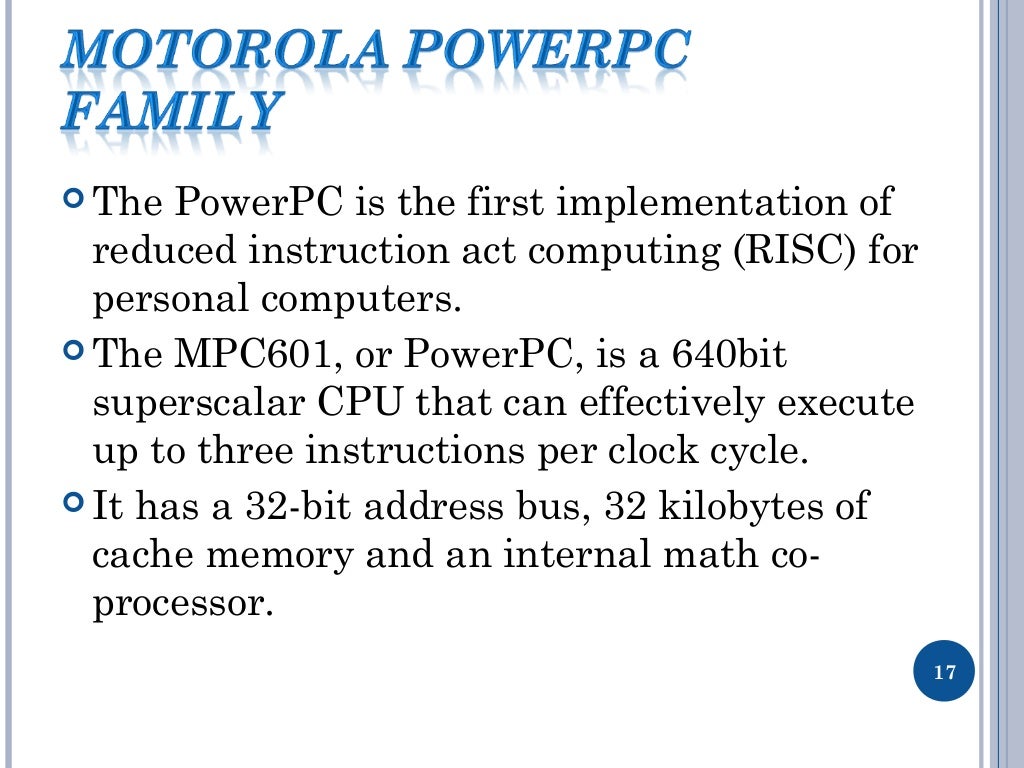 Motorola microprocessor