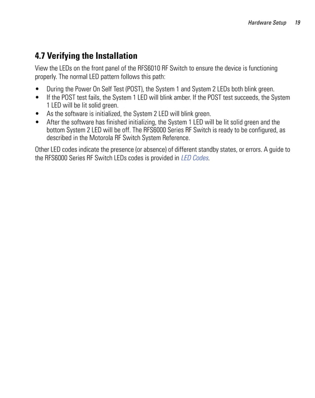 Motorola rfs6000 series rf switch installation guide | PDF | Operating ...