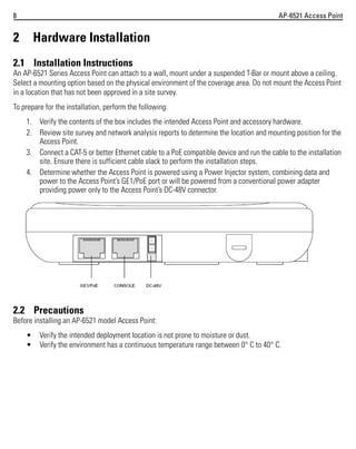 Motorola solutions ap 6521 access point installation guide - wi ng 5.5 ...
