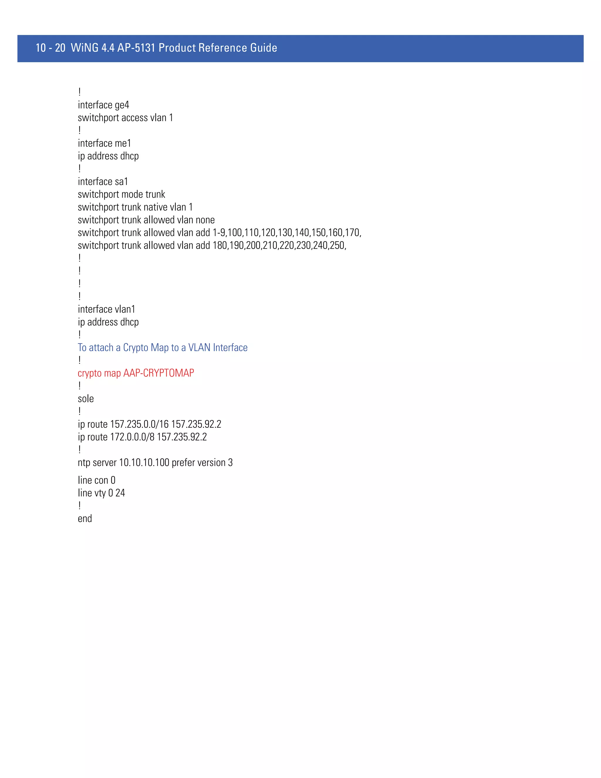 Motorola solutions wing 4.4 ap51xx access point product reference guide (part no. 72 e 157066-01 rev. a)