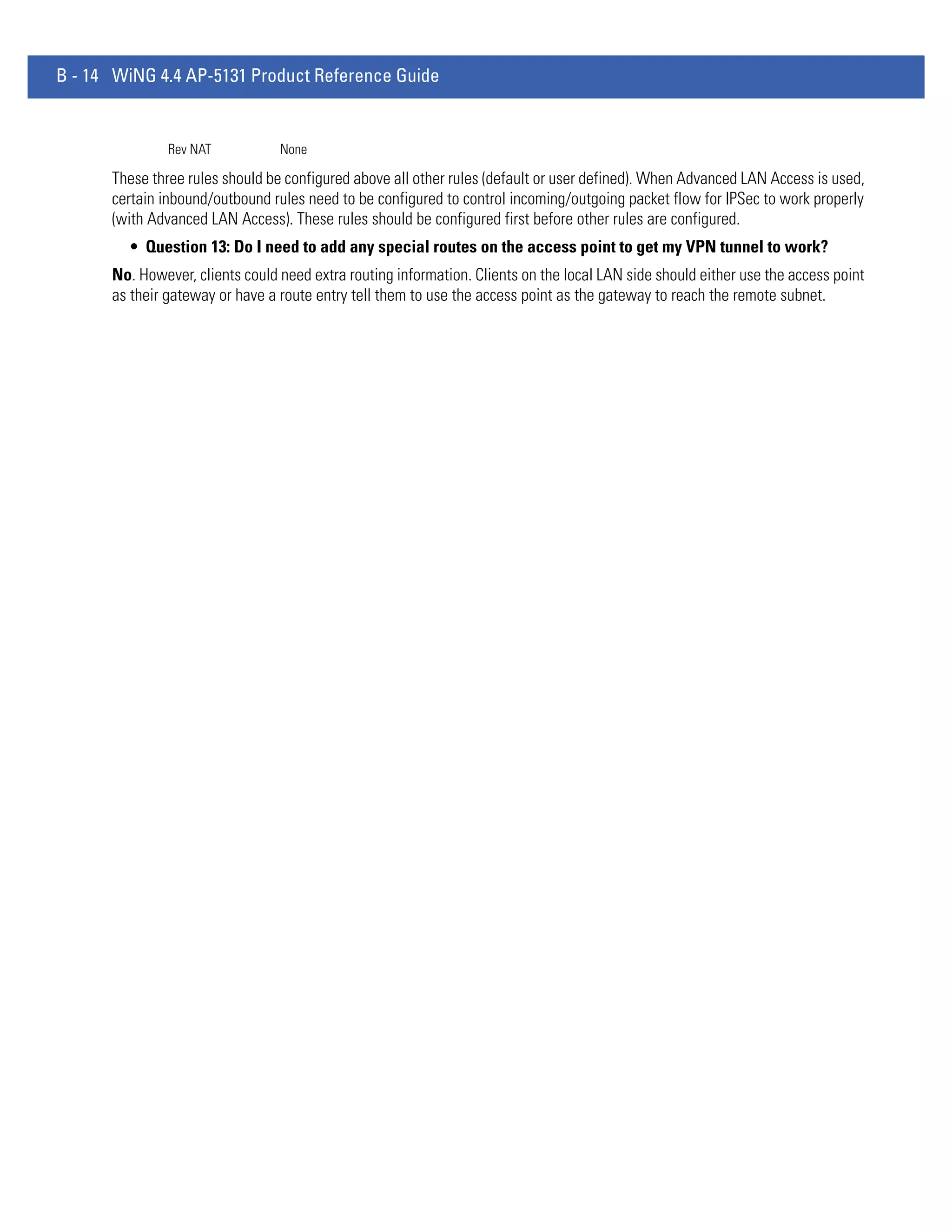 Motorola solutions wing 4.4 ap51xx access point product reference guide (part no. 72 e 157066-01 rev. a)