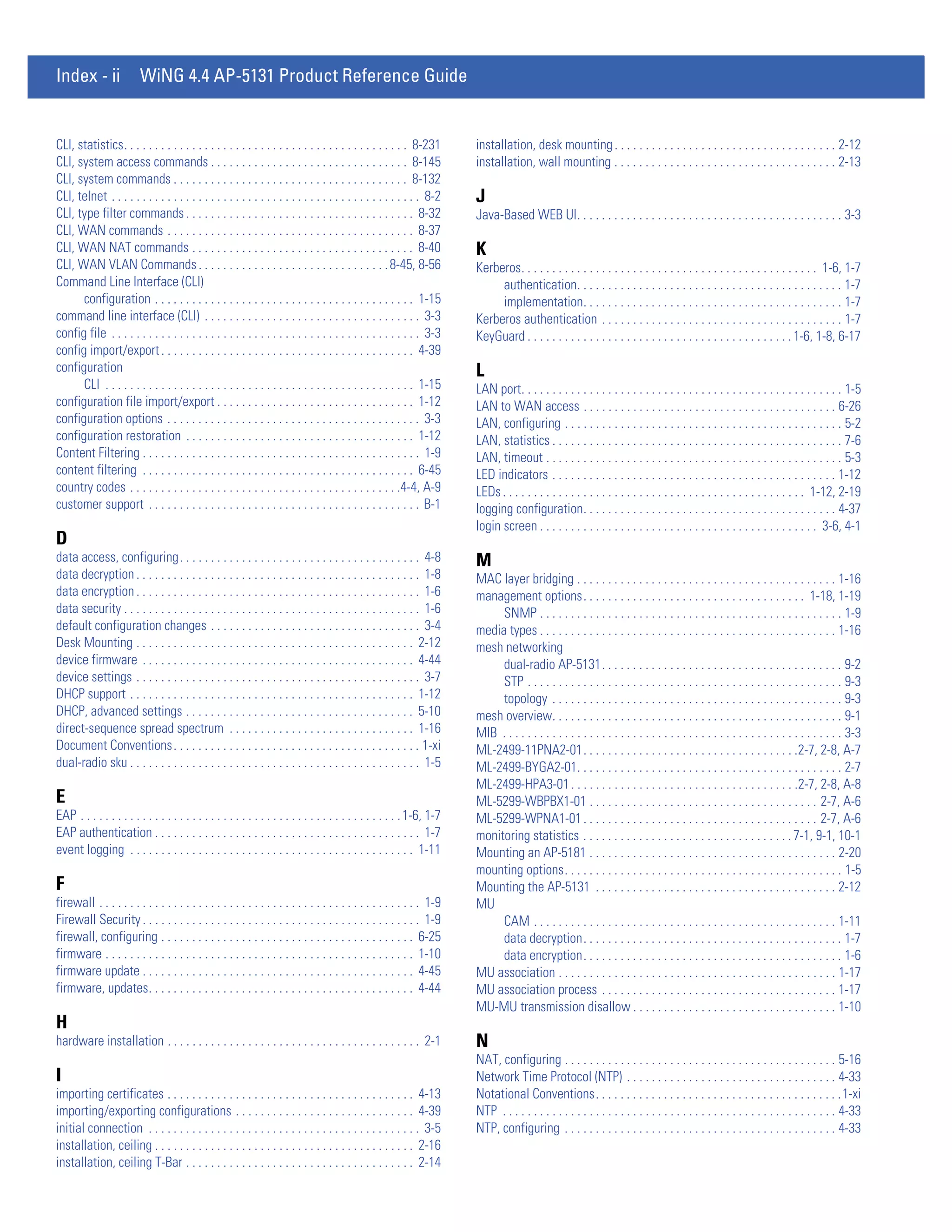 Motorola solutions wing 4.4 ap51xx access point product reference guide (part no. 72 e 157066-01 rev. a)