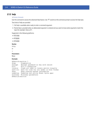 Motorola solutions wing 4.4 wireless controller cli reference guide ...