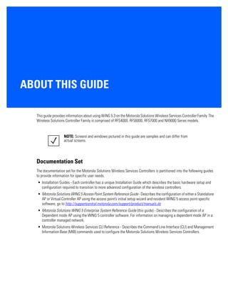 Motorola solutions wing 5.3 wireless controller system reference guide ...