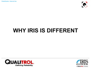 Classification: Internal Use
WHY IRIS IS DIFFERENT
 