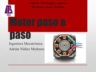 Instituto Tecnológico Superior
              De Nuevo Casas Grandes




Motor paso a
paso
Ingeniera Mecatrónica
Adrián Núñez Medrano
 