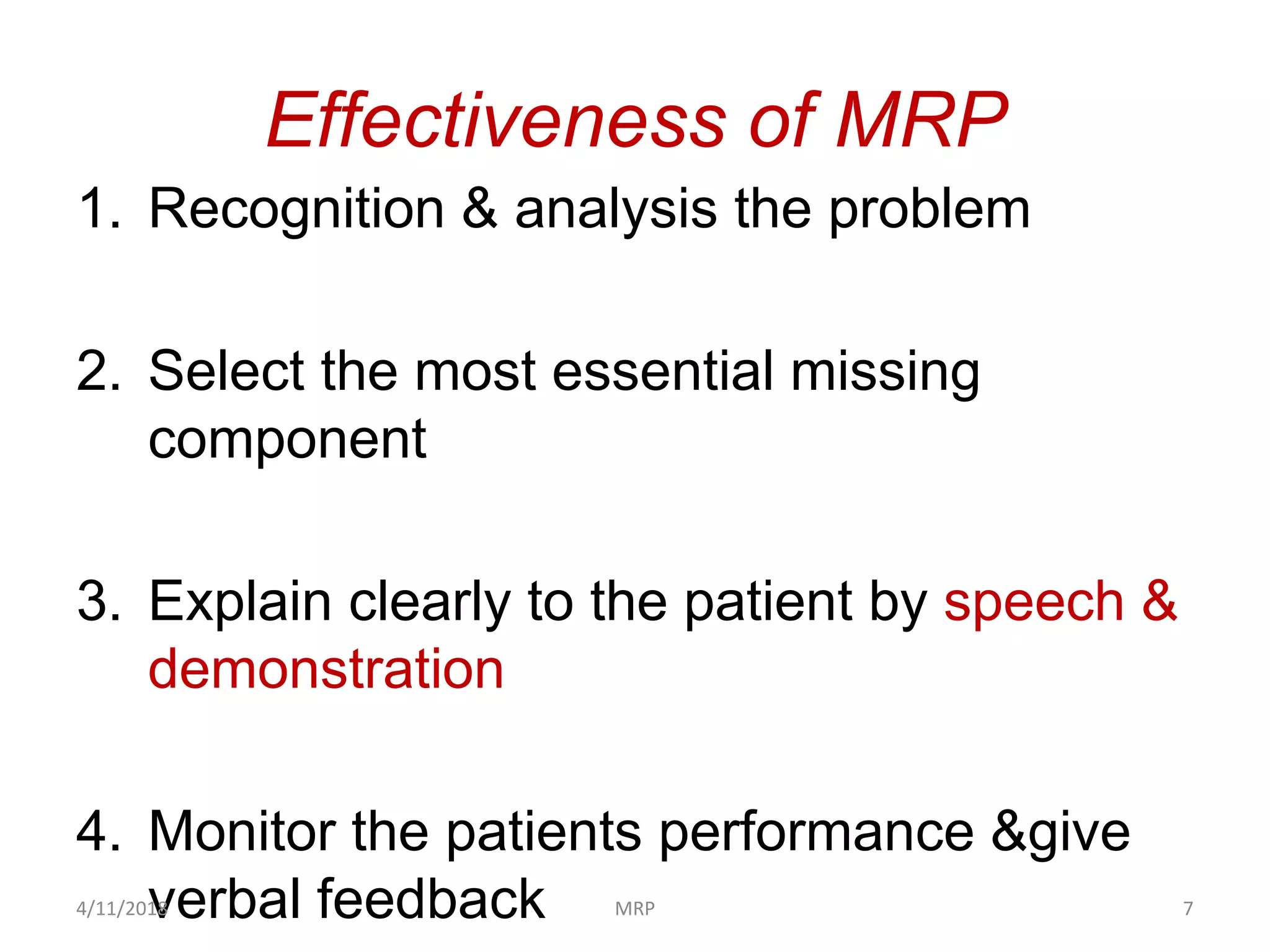 Motor relearning programme PPT