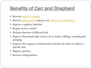 Carr & Shepherd’s Motor Relearning Programme for Neurological ...