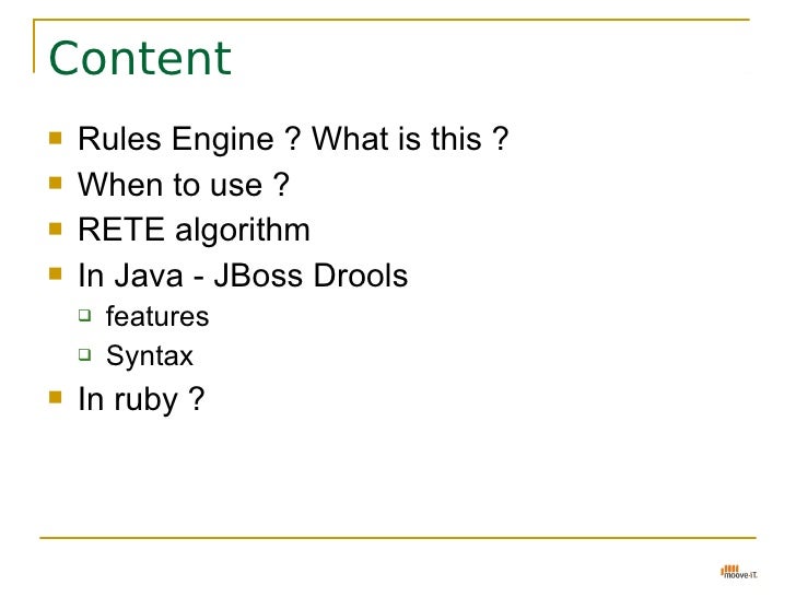 Rules Engine - java(Drools) & ruby(ruleby)