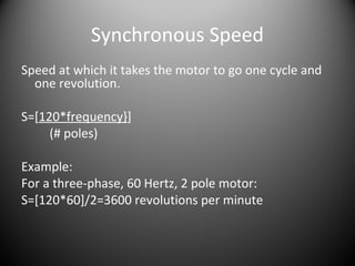 Synchronous Speed Example Motors | PPT