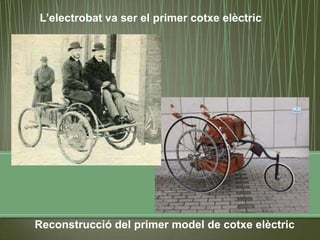 L’electrobat va ser el primer cotxe elèctric




Reconstrucció del primer model de cotxe elèctric
 