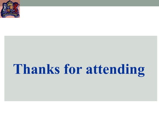 Thanks for attending
 