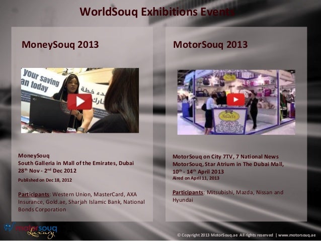 Motorsouq Luxury The Dubai Mall 25 30th June 2013