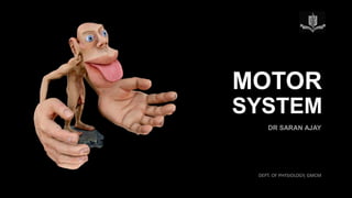 MOTOR
SYSTEM
DR SARAN AJAY
DEPT. OF PHYSIOLOGY, GMCM
 