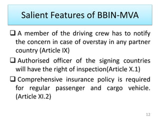 Motor vehicle agreement between bangladesh bhutan india and nepal ...
