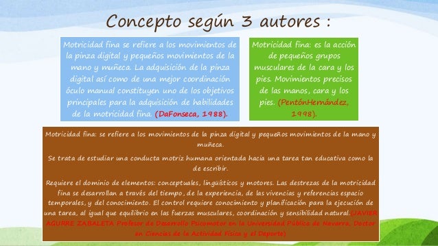 Autores Que Hablen De Motricidad Fina
