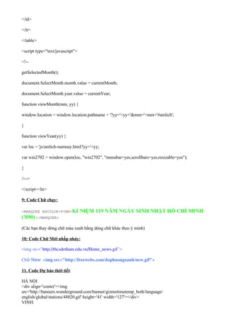 code hay cho blogspot | PDF