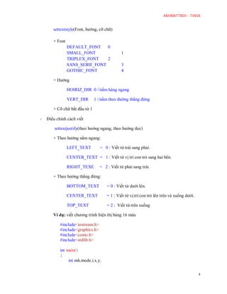 Mot so ham do hoa trong c c++ | PDF