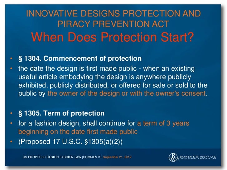 Us Fashion Design Law 2012 Update