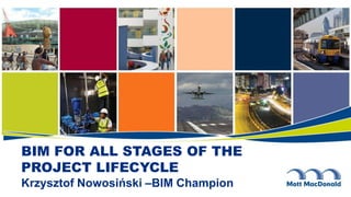 BIM FOR ALL STAGES OF THE
PROJECT LIFECYCLE
Krzysztof Nowosiński –BIM Champion
 