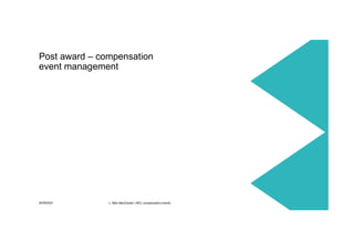 30/09/2021 c. Mott MacDonald | NEC compensation events 23
Post award – compensation
event management
 