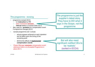 NEC Contracts - Programmes under ECC and PSC webinar | PDF