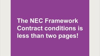 NEC Framework Contract webinar | PDF