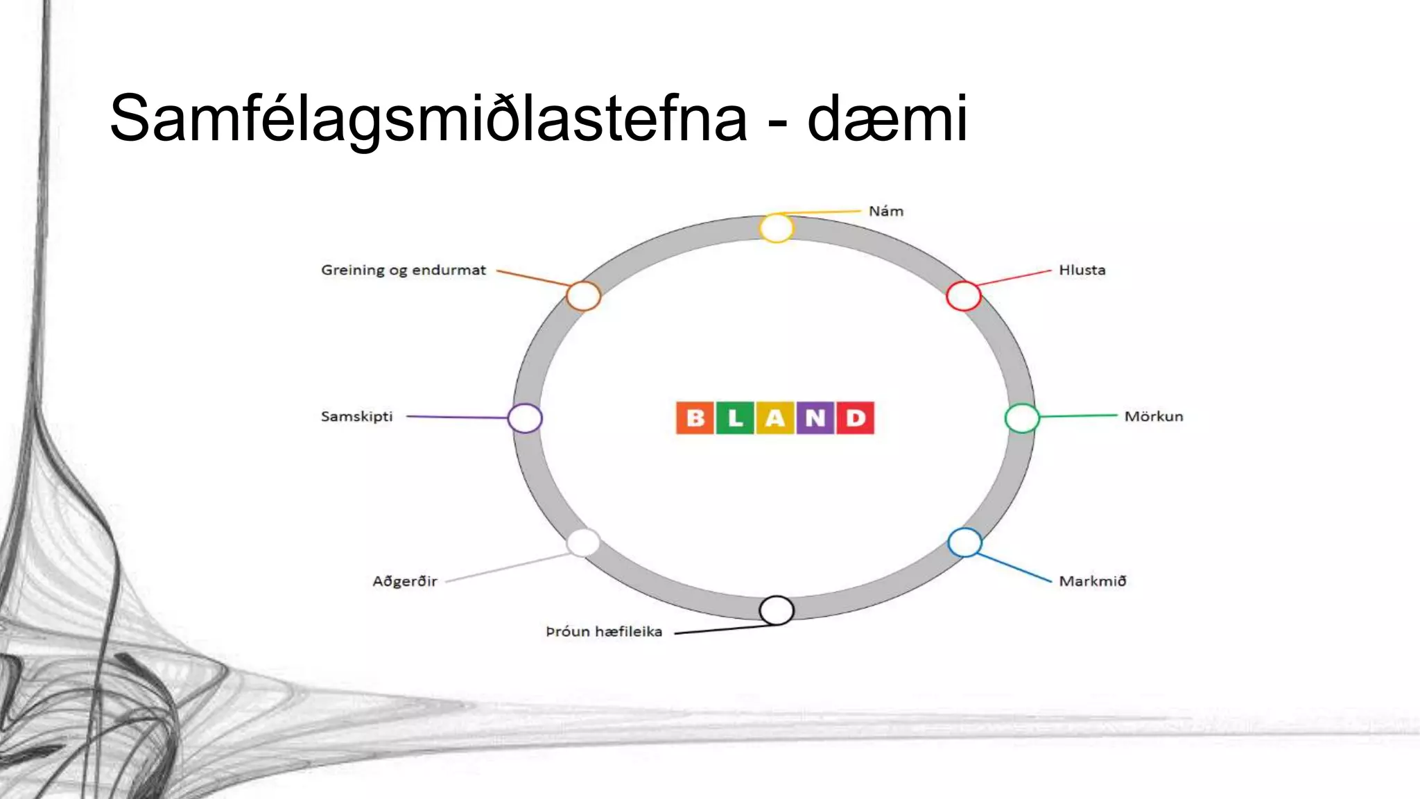Samfélagsmiðlastefna - dæmi
 