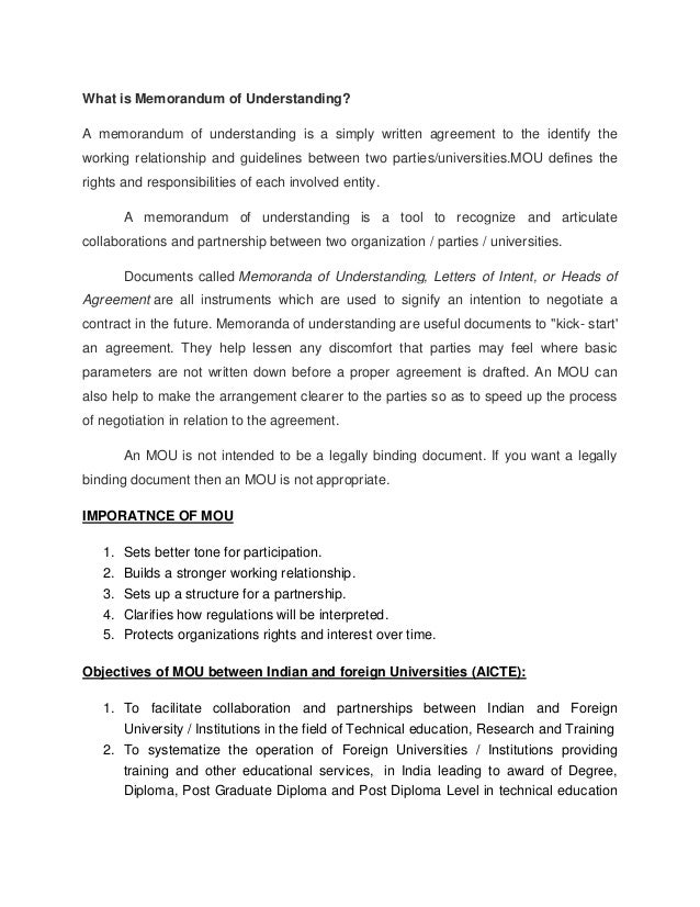 what is memorandum letter