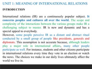 the politics of middle east and the role of International Relations | PPTX